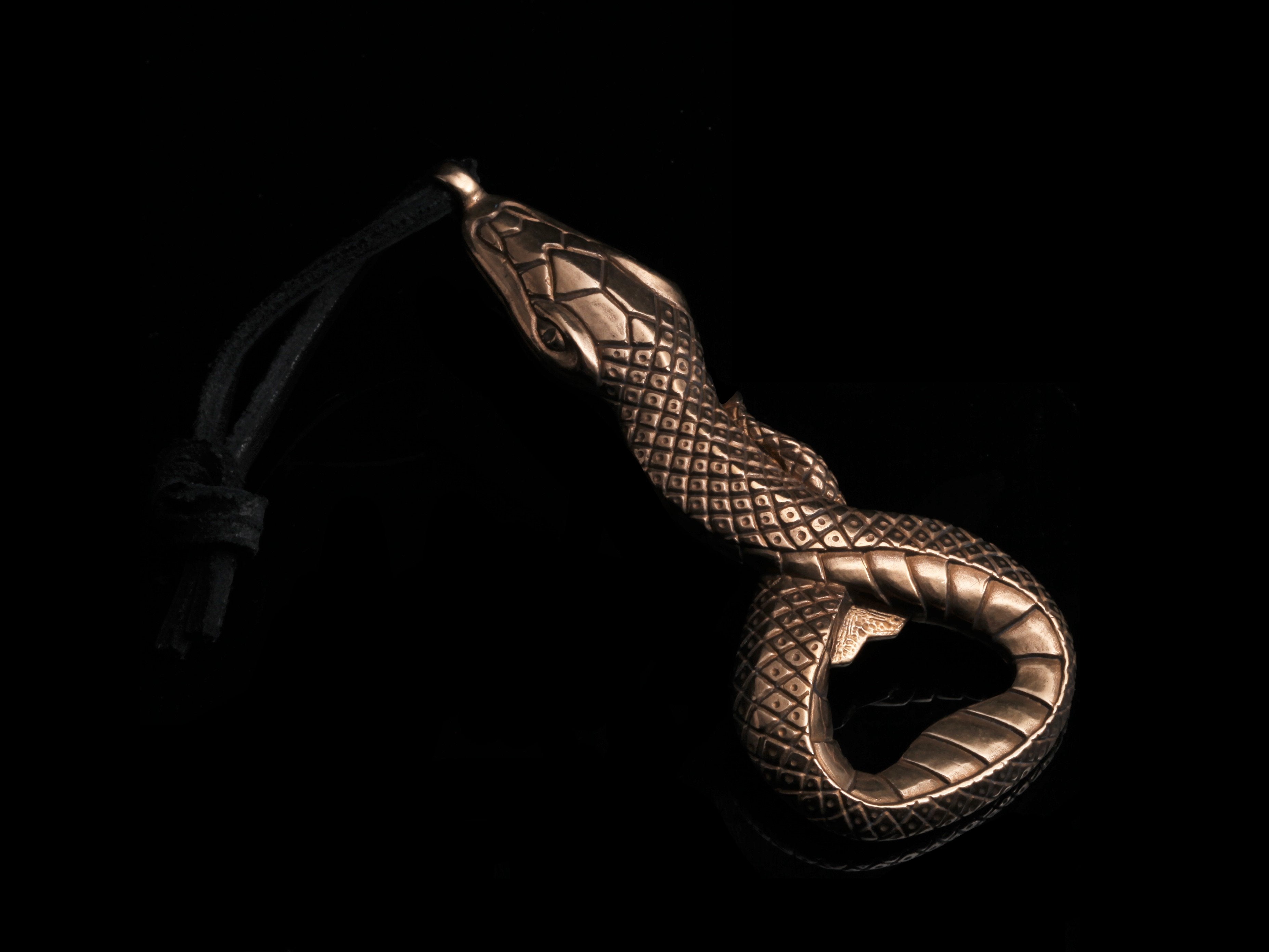 Unique Brass Snake Beer Bottle Opener