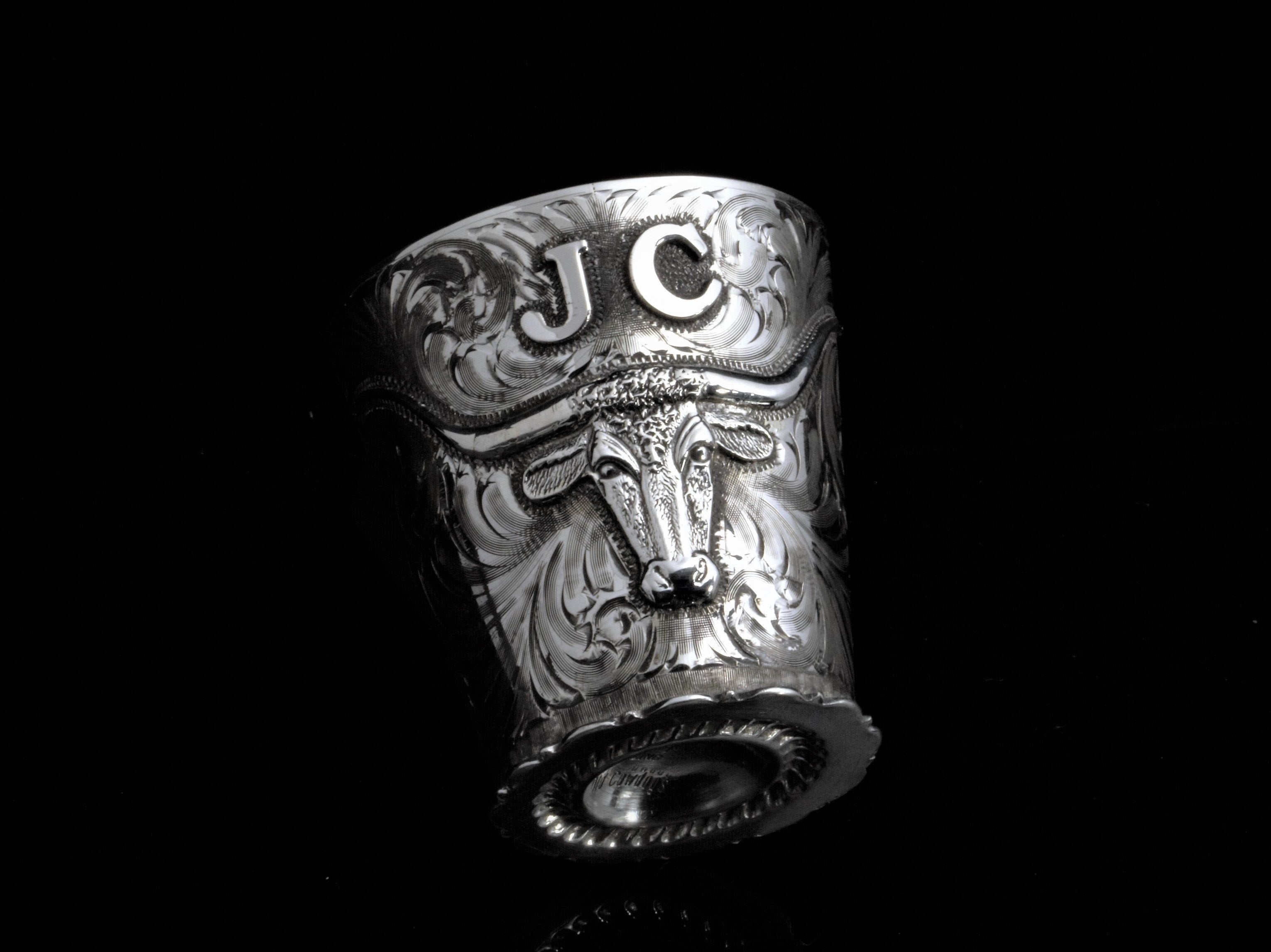 South Carolina Souvenir Shot Glass - Pewter Metal With Engraved Palmetto State Landmarks