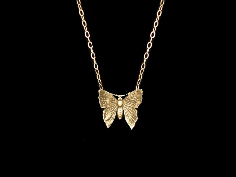 14k Yellow Gold Butterfly Necklace – Comstock Heritage,