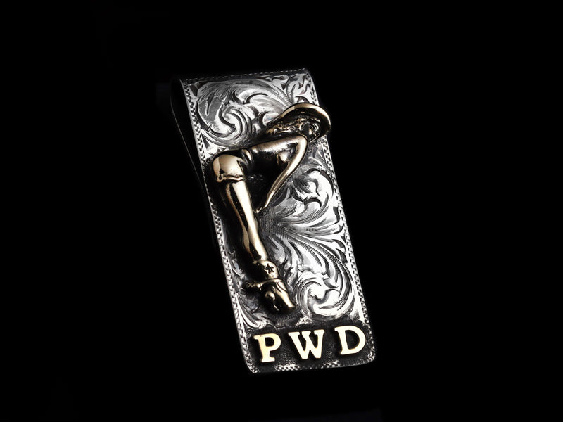 Gold RW Girl Money Clip With Initials