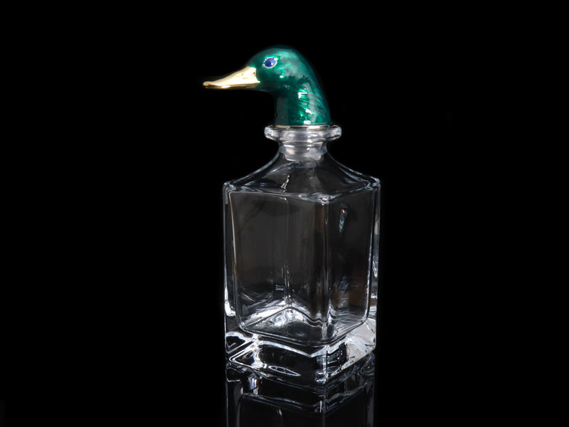 Enameled Duck Head Decanter