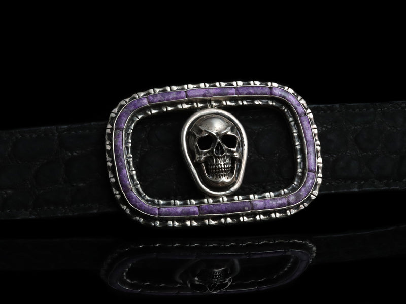 Charoite Framed Skull