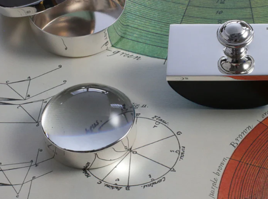 Sterling silver Magnifying Paperweight
