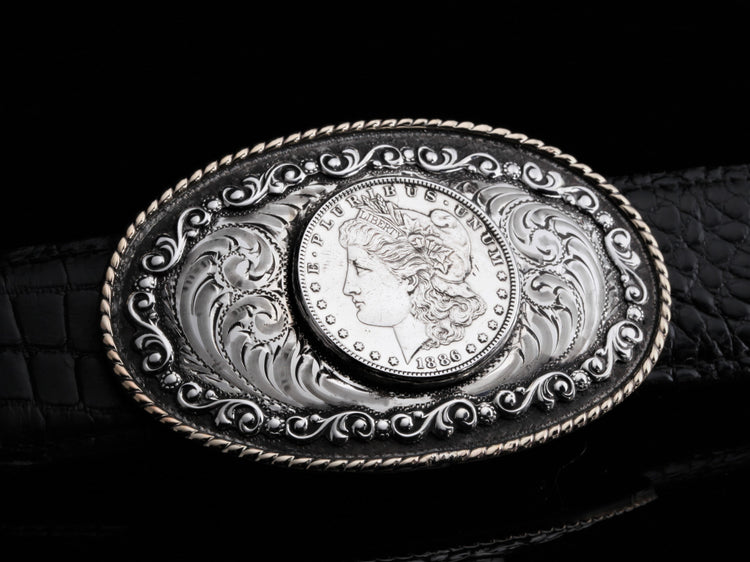Comstock German Silver Belt Buckle.‎ & Belt Vintage Carson City Navada. Size 36. Vintage Comstock German Silver Silversmiths Truck Belt  main image 3