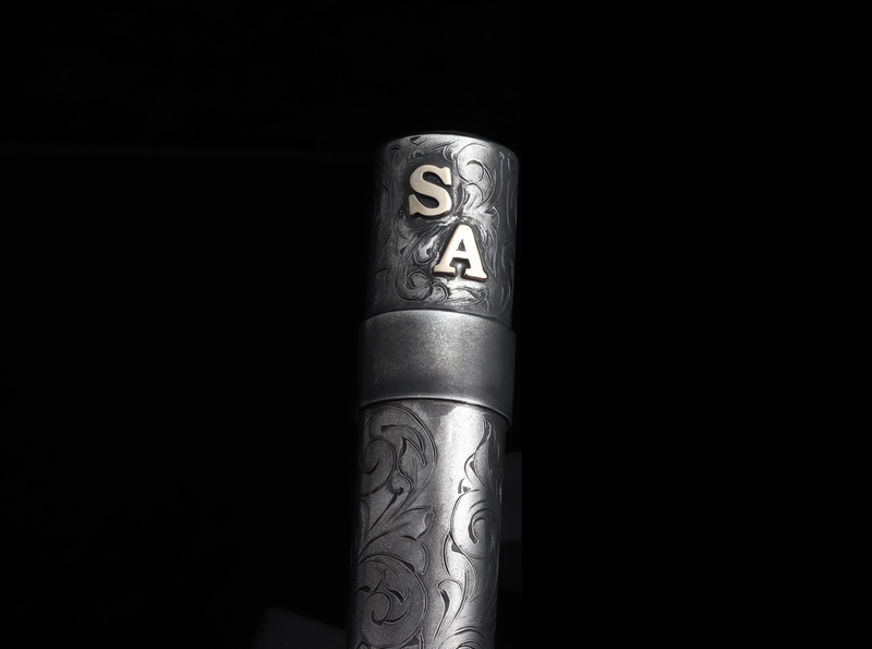 Sterling Silver Finger Carved Cigar Tube