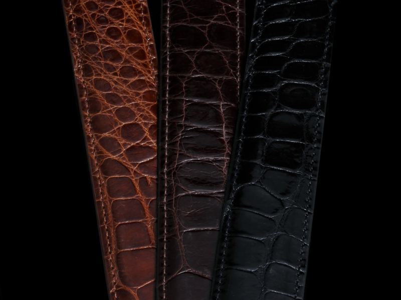 Glazed Alligator Belts (Classic Colors)