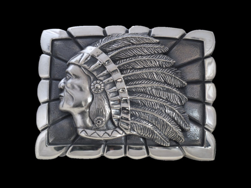 Noble Indian Chief buckle Jeff Deegan Designs 