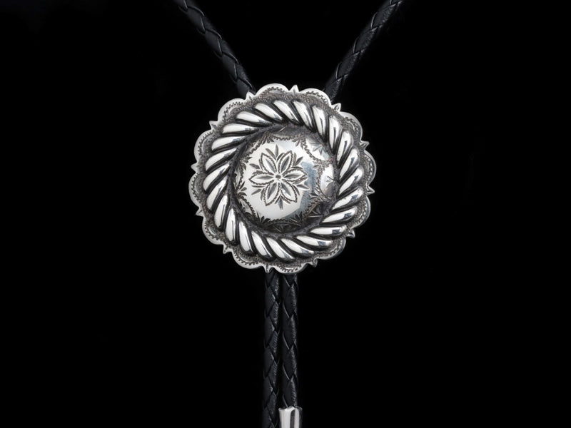 Roped Concho Bolo, Two Sizes
