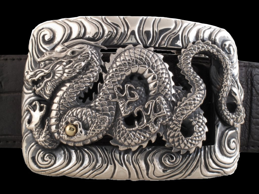 Dragon in the Clouds buckle Jeff Deegan Designs 